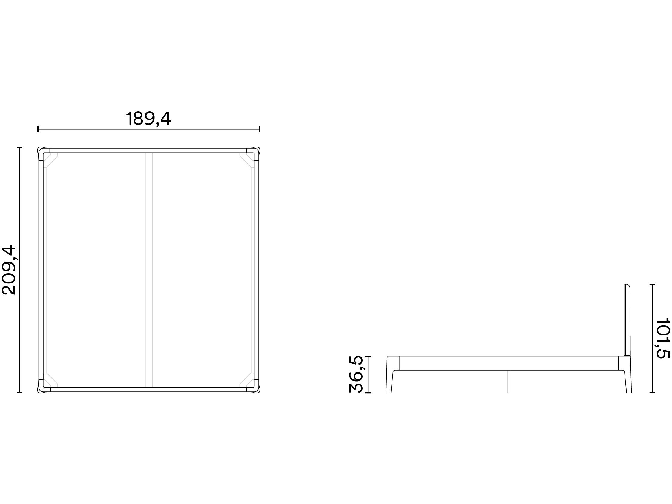 Деревянная двуспальная кровать Noah Living белье ARCH-00081699 - Вид №12