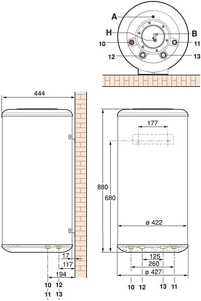 REVIS Настенный чайник на 80 л. Remeha sun-id-1501167 - Вид №1