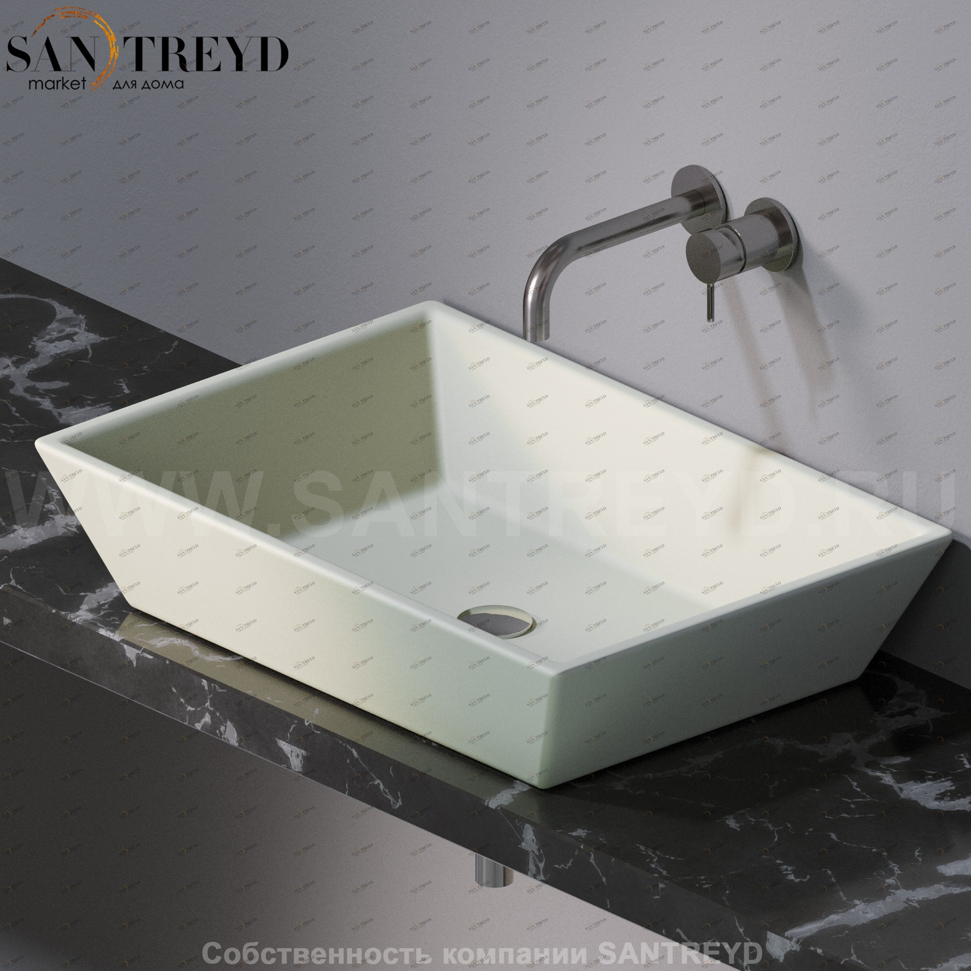 L292130 Накладная раковина на столешницу  прямоугольная A. e T. Italia PRISMA AeT ITALIA