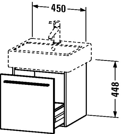 XL604309191 X-Large Тумбочка подвесная Серо-коричневый декор Duravit - Вид №1