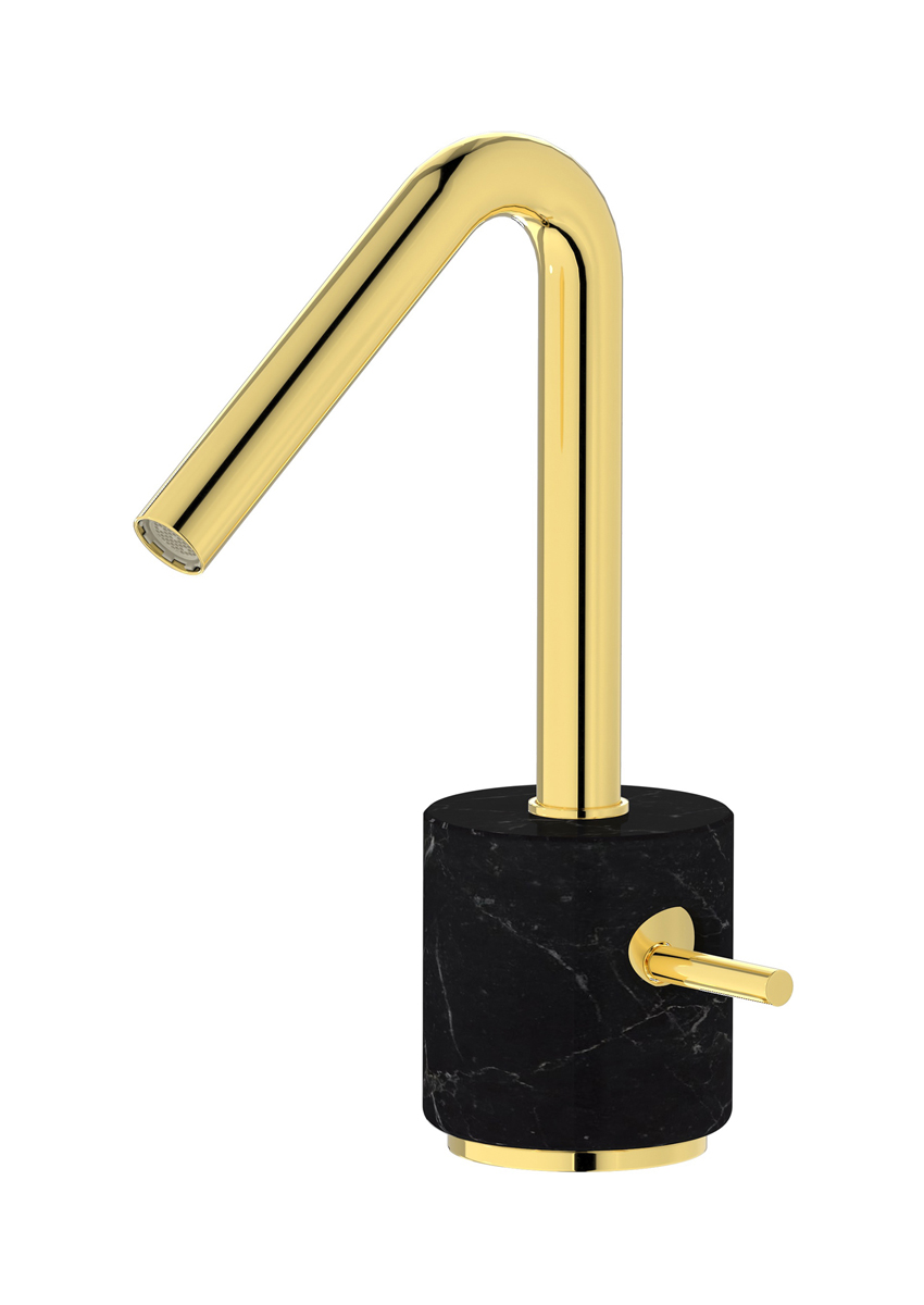 Смеситель для раковины на 1 отверстие в комплекте с донным клапаном WE ARE IB mr200oo_2 Gold Marmo