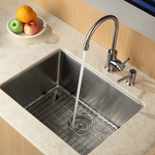 KHU101-23-KPF2160-KSD33BN Накладная раковина на столешницу  прямоугольная Krausru  - Вид №1