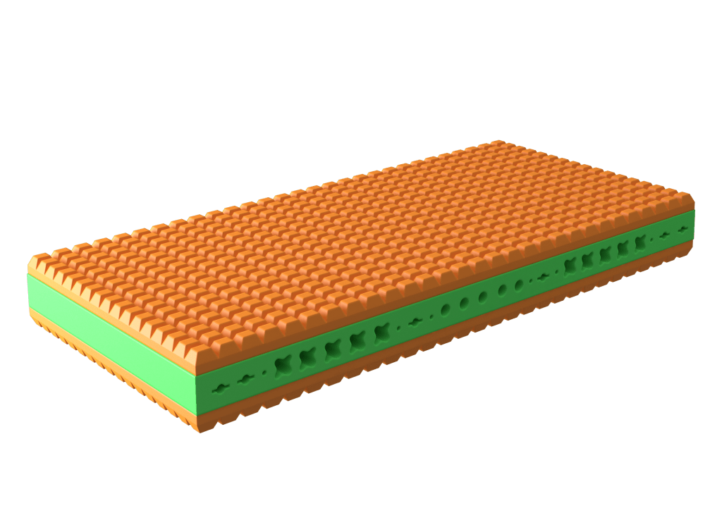 Матрас беспружинный 90x200 "Зале 2" BELABEDDING  129424 Белый  - Вид №1