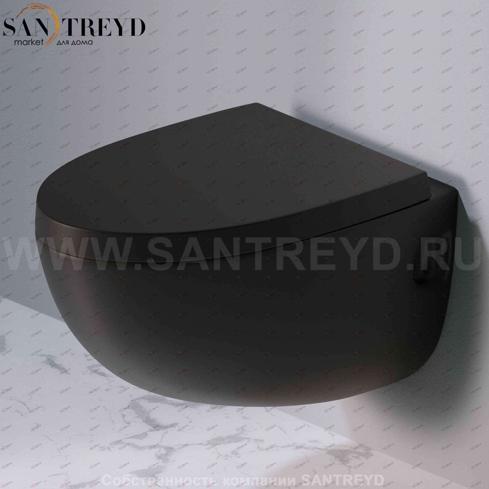 S511105 Подвесной унитаз настенный Черный A. e T. Italia OVAL Италия AeT ITALIA