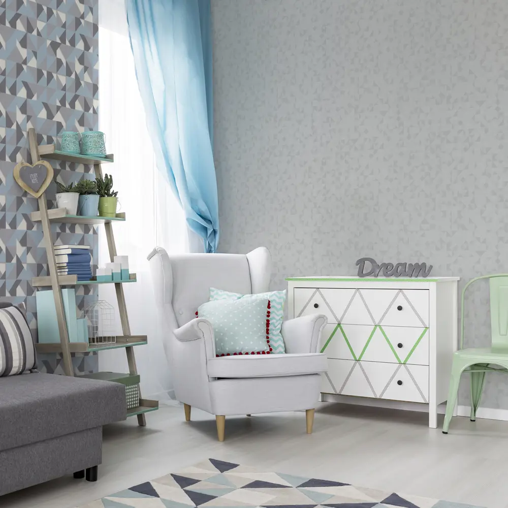 Обои виниловые Аспект Ру Оригами серые 1.06 м 70310-44 STLM-2059106 - Вид №3