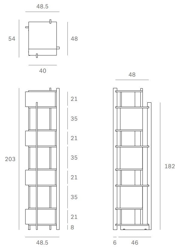Книжный шкаф из тикового дерева Ethnicraft Аннотация ARCH-00006792 - Вид №6