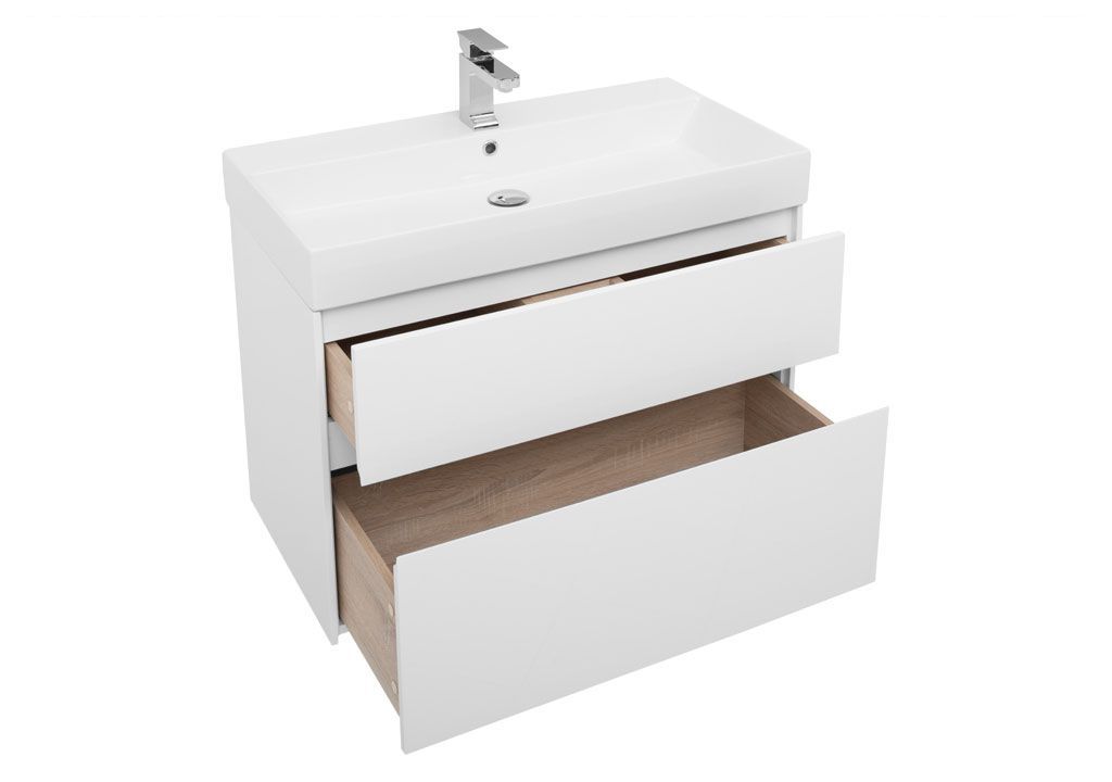 Тумба с раковиной Aquanet Бруклин 85 белый 00203960 - Вид №3