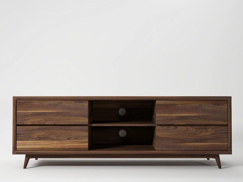 KARPENTER Низкая деревянная тумба под телевизор Vintage sun-id-1382784 - Вид №1