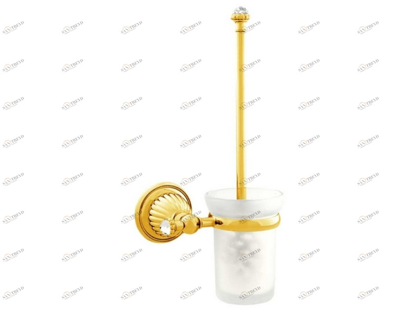 033284.000.52 Подставка для ершика с кристаллами сваровски Хром и золото 24К Mestre Artica