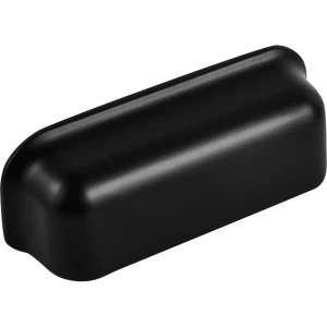 Мебельная ручка-ракушка матовый черный 96 мм