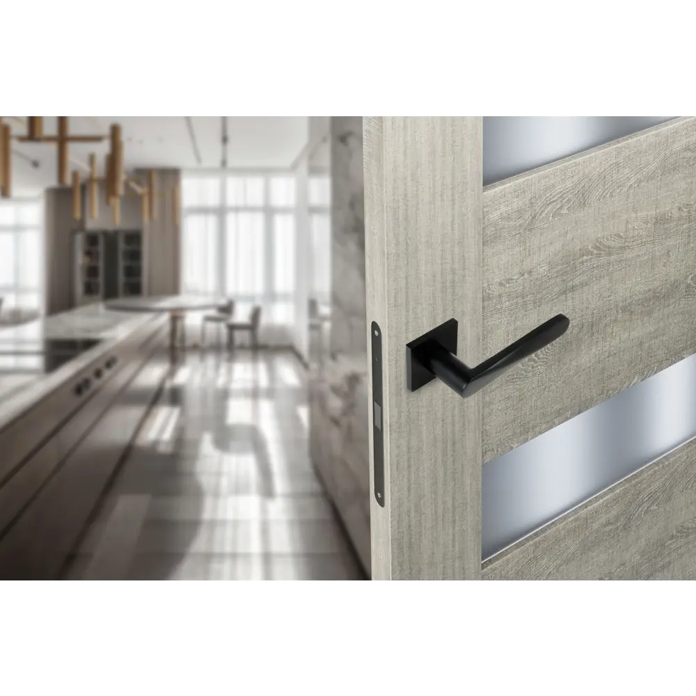 Дверные ручки Edson EDS-122B-Q2 — элегантный чёрный алюминий 85170397 STLM-0059393 - Вид №6