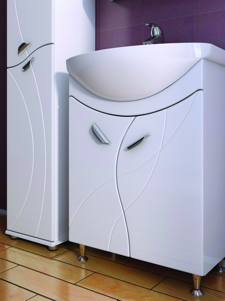 Тумба с раковиной Faina 1-600 (Балтика)600⨉270⨉830 мм белый Santreyd sun-id-665220 - Вид №1