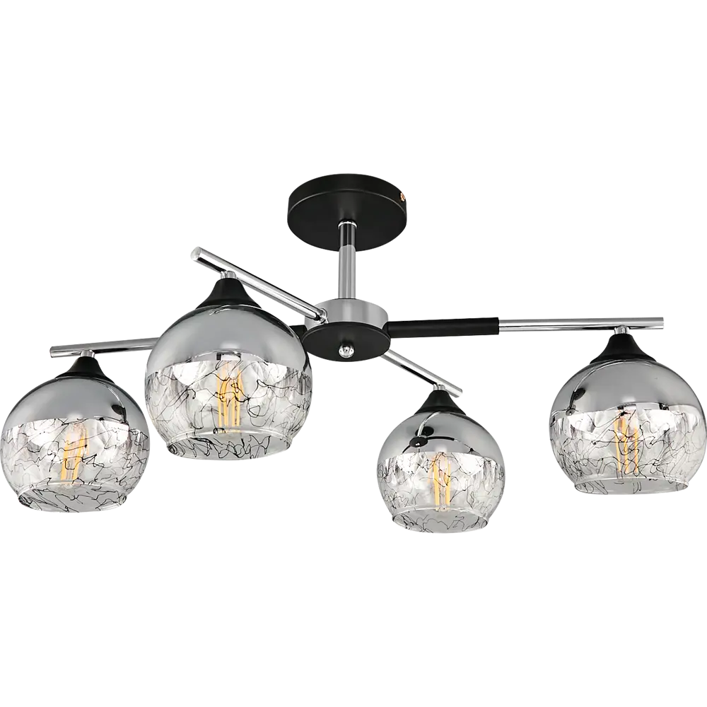 Люстра потолочная Escada 693/4P, 4 лампы, 12 м², цвет черный STLM-2208221 - Вид №1