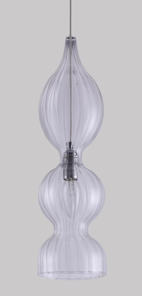 Подвесной светильник Crystal Lux Iris SP1 B Transparent CRYSTAL LUX IRIS 223327 Хром - Вид №1
