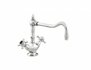 035030.N00.45 Смеситель для мойки на одно отверстие, черный фарфор Английская бронза