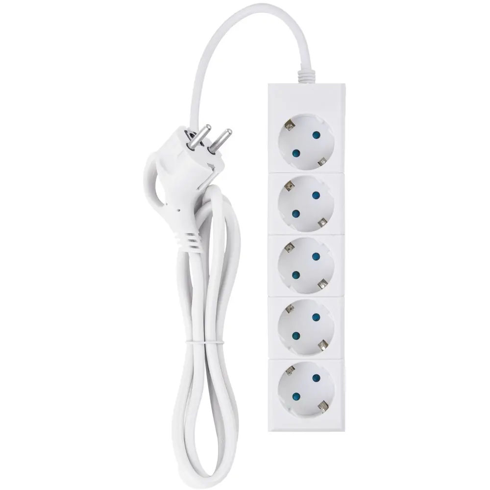 Удлинитель с заземлением Duwi 5 розеток со шторками 3x1.5мм2 3 м STLM-2198259