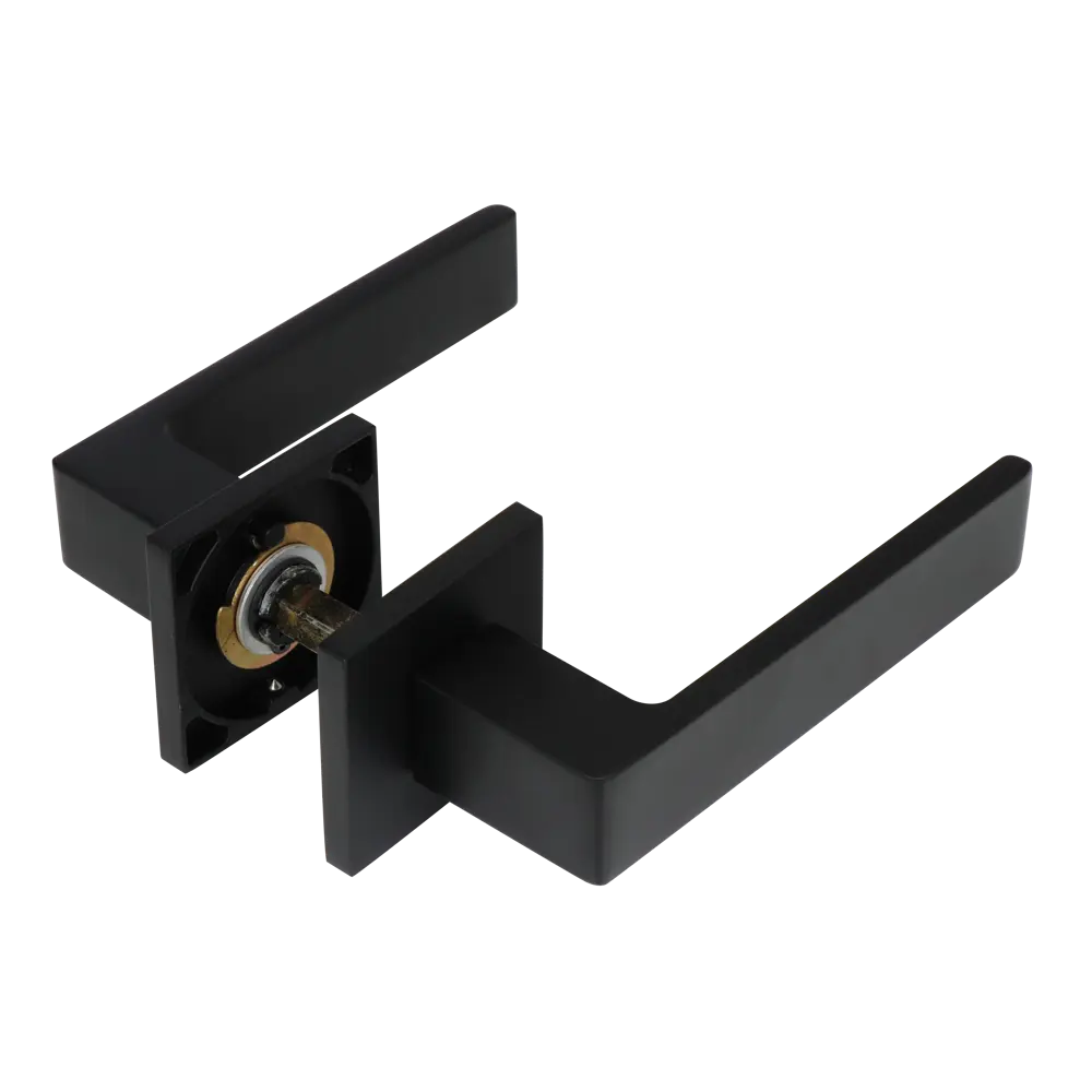 Дверные ручки Edson EDS-129B-Q2 на розетке, черные 85170364 STLM-0059382