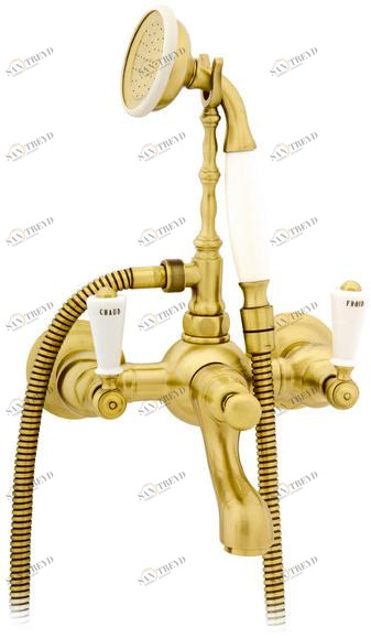 Bronces Mestre Настенный смеситель для ванны с ручным душем Retro 035018.m00.30