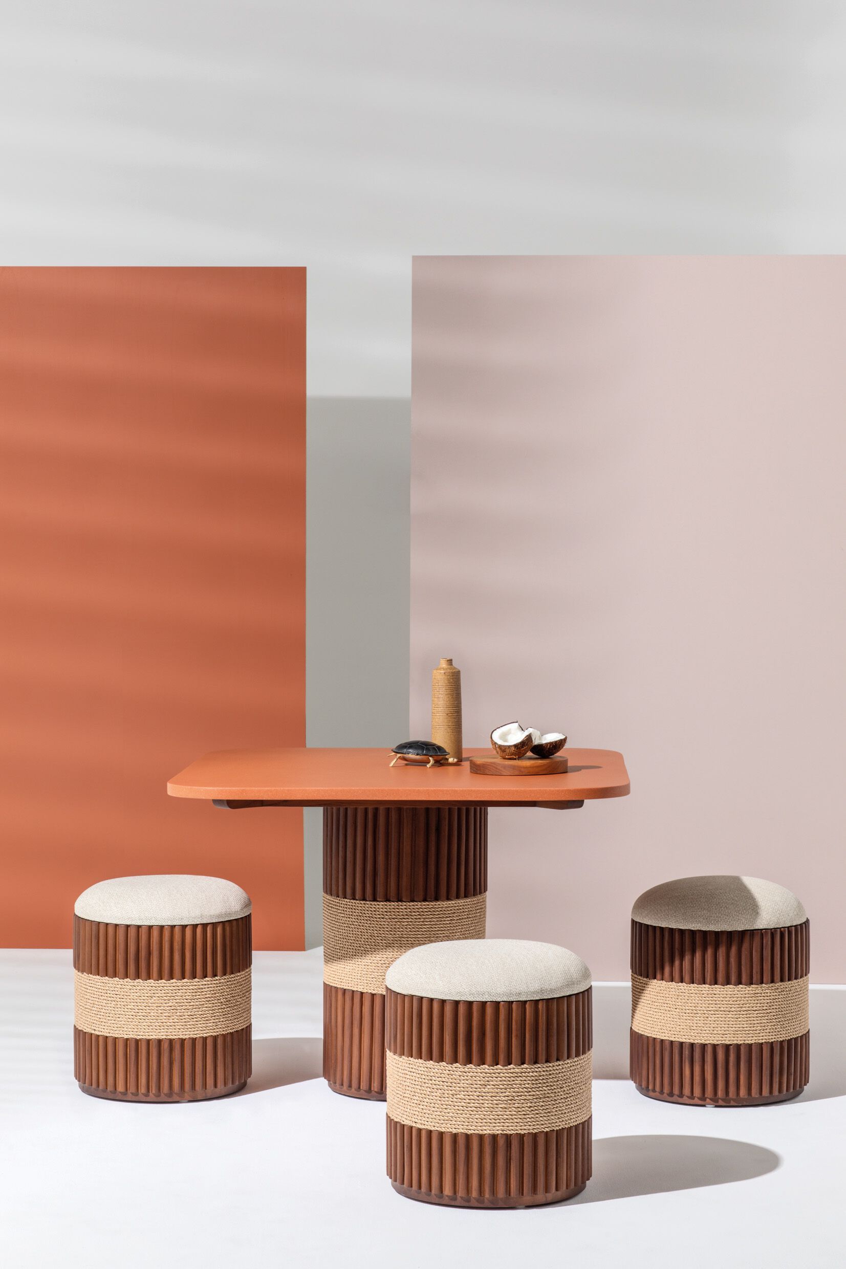 Табурет из тикового дерева с контейнером Il Giardino di Legno хлебные палочки ARCH-00033488 - Вид №1