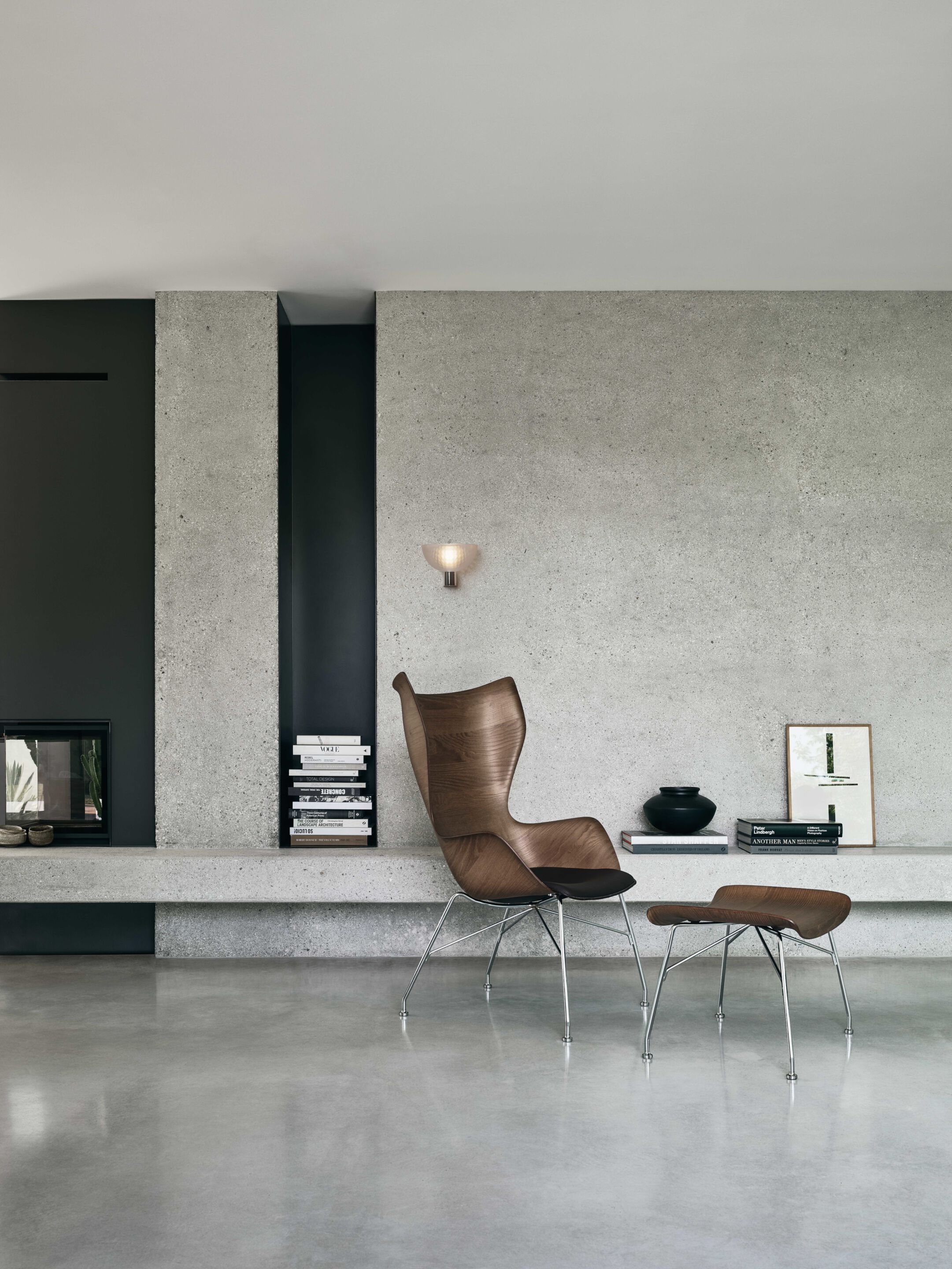 Переработанный инженерный пластик светодиодный настенный светильник Kartell FATA ARCH-00094824 - Вид №1