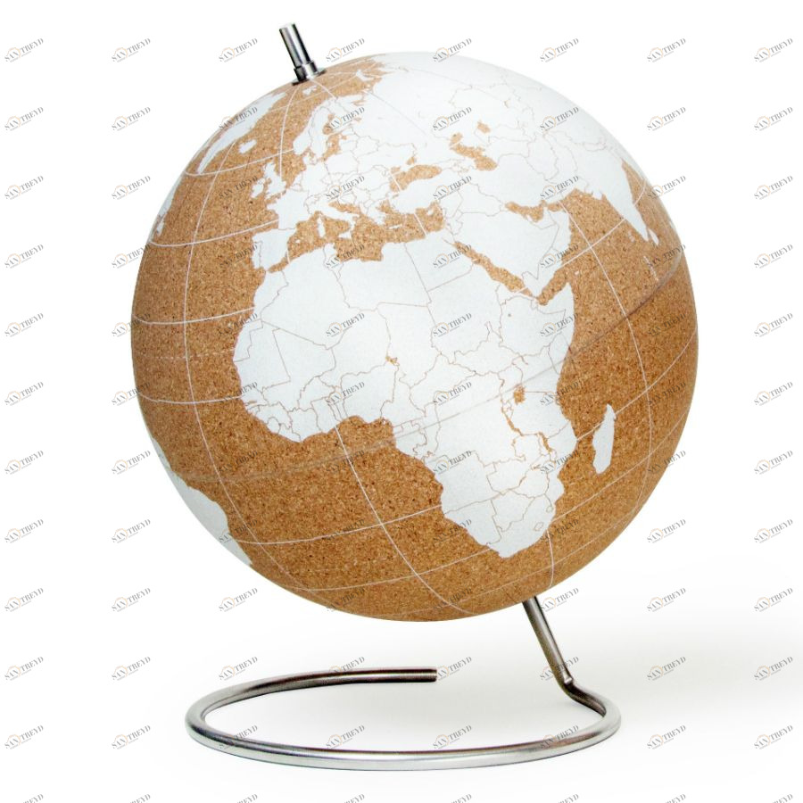 Глобус Cork Globe, белый, Ø25 см SUCK UK SKCORKGLOBE5