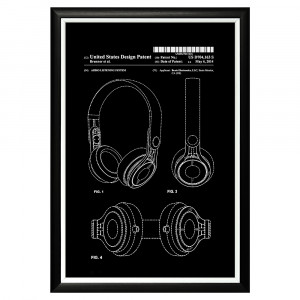 896521340_1818 Арт-постер «Патент на наушники, 2014» Object Desire