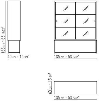 Flexform Витрина из дерева и стекла Moka sun-id-1509278 - Вид №1