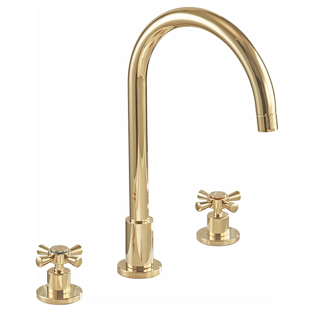 102805152  Смеситель для раковины скрытого монтажа Quadrille - Gold Look Eca  - Вид №1