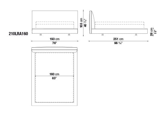 Двуспальная кровать из ткани B&B Italia ARCH-00050364 - Вид №2