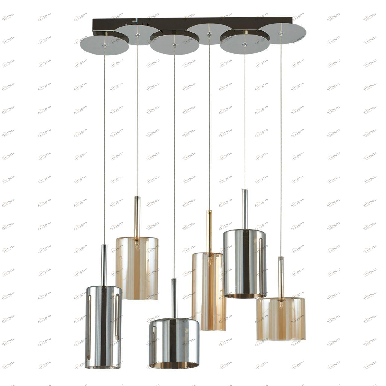 Дизайнерская подвесная люстра Spot Light Flaconetta 1300628 серая SPOT LIGHT ДИЗАЙНЕРСКИЕ, FLACONETTA 108241 Серый 