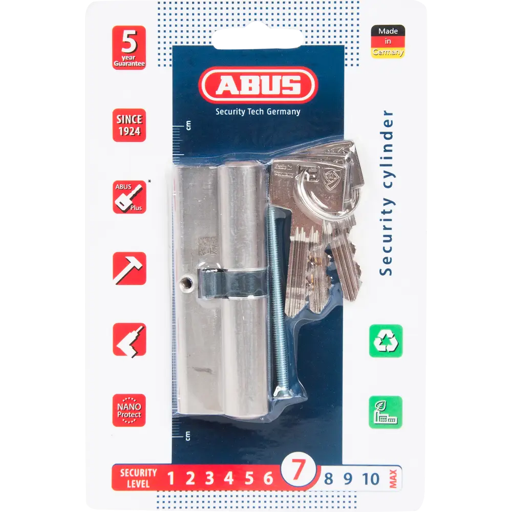 Цилиндр Abus Standard, 40х45 мм, ключ/ключ, цвет никель 82276497 STLM-2039369 Standard S5+ - Вид №3