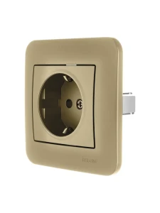 ASTI Розетка с/з ПБТ золото