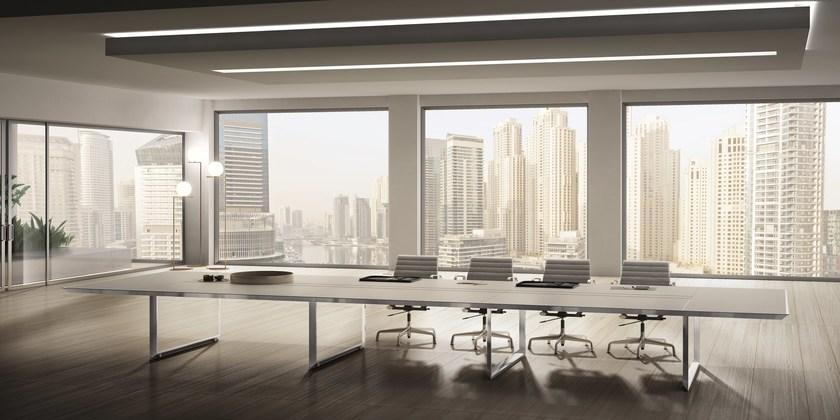 IFT Прямоугольный стол для переговоров обтянутый кожей 45/90 sun-id-1375018 - Вид №1