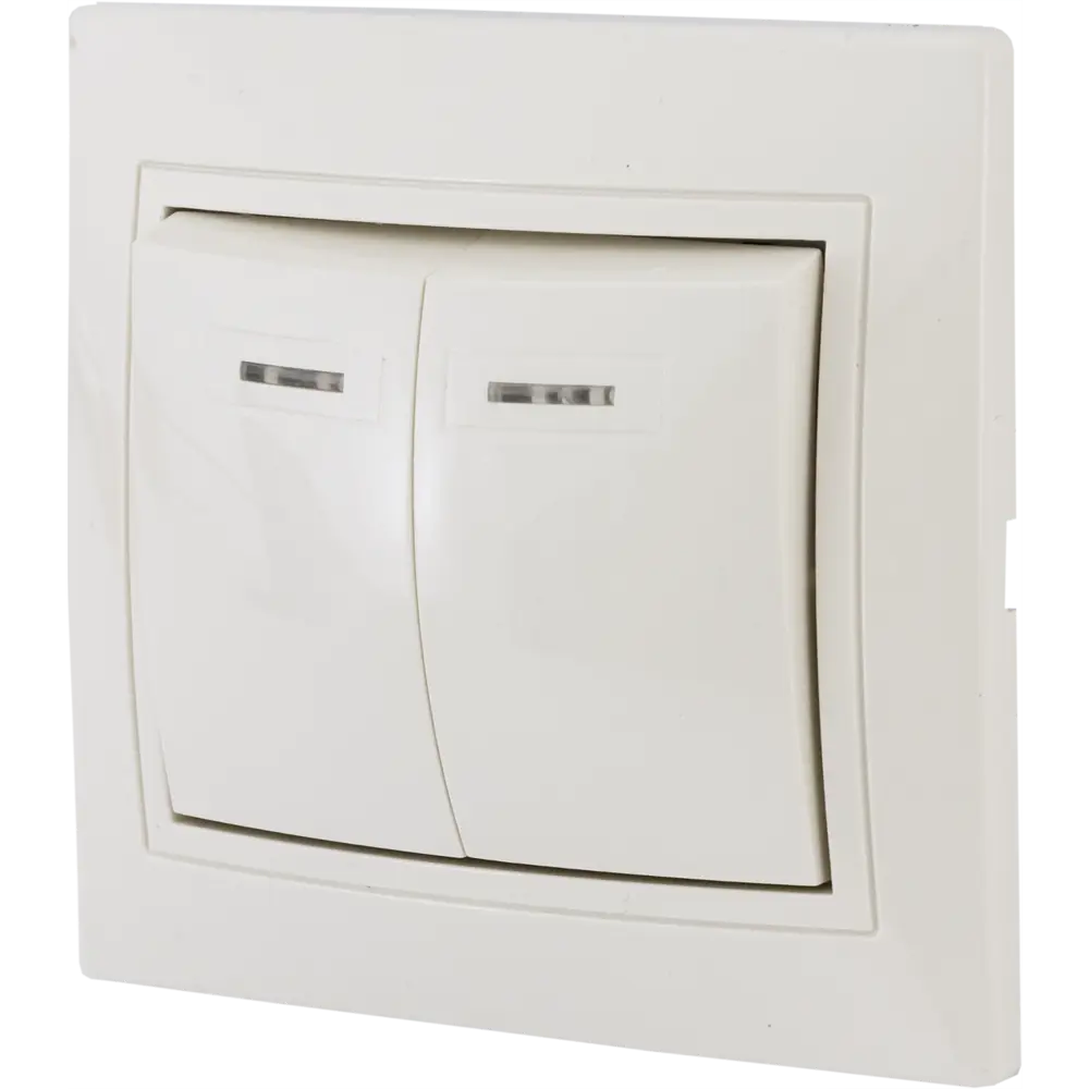 TDM ELECTRIC Выключатель встраиваемый с подсветкой, бежевый 85591345 Таймыр STLM-0064430