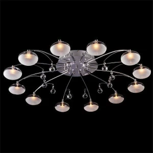 Потолочная люстра Eurosvet 4894/12 хром/синий+красный+фиолетовый EUROSVET ДИЗАЙНЕРСКИЕ 182504 Белый