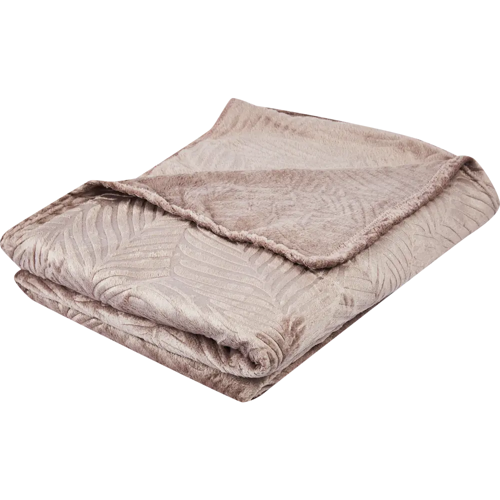 Плед Сlassic Leaves 180x200 см фланель цвет бежевый Ardenza Весеннее промо STLM-2031842 - Вид №2