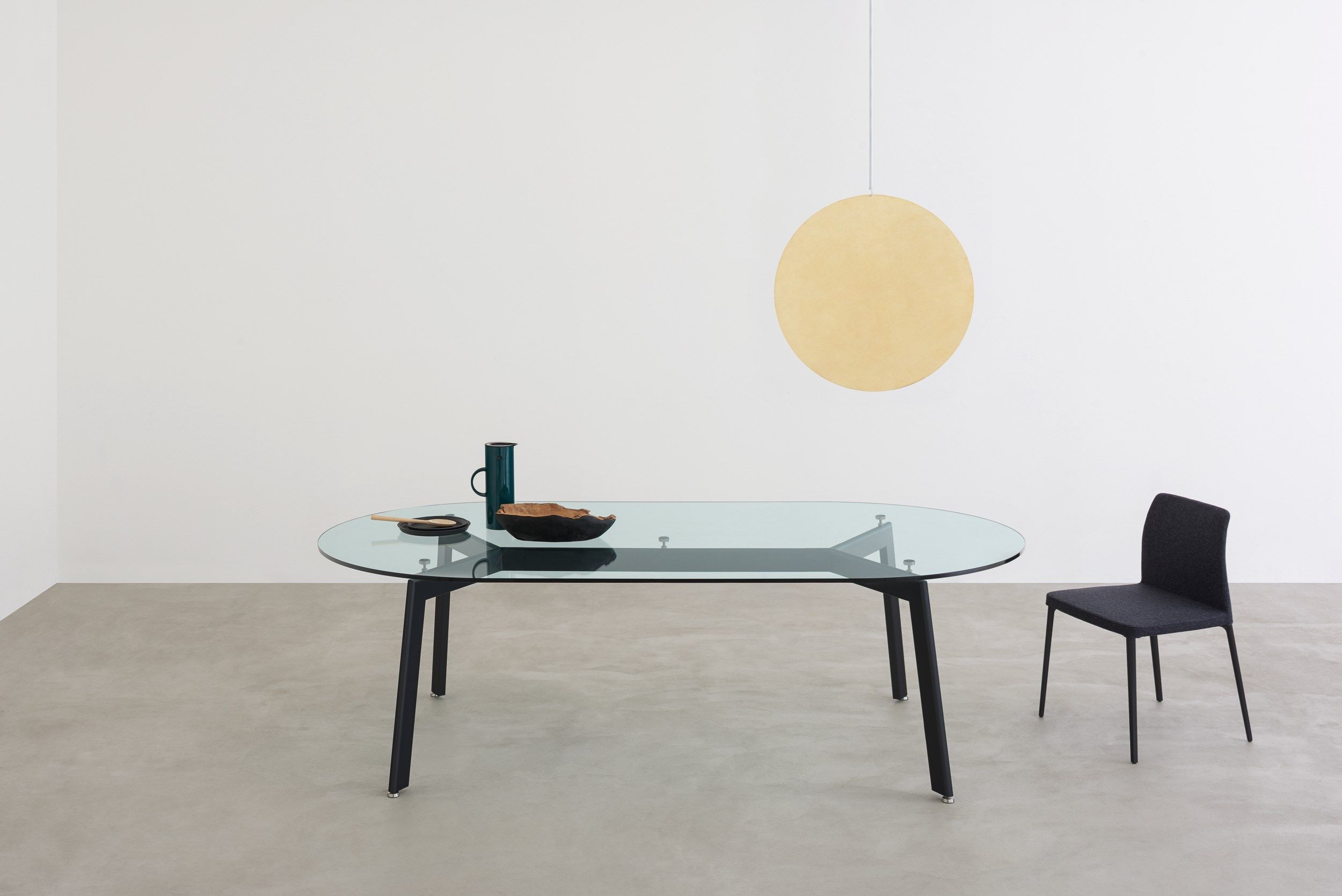 Овальный стол из стали и стекла Desalto LINK ARCH-00138568 - Вид №4