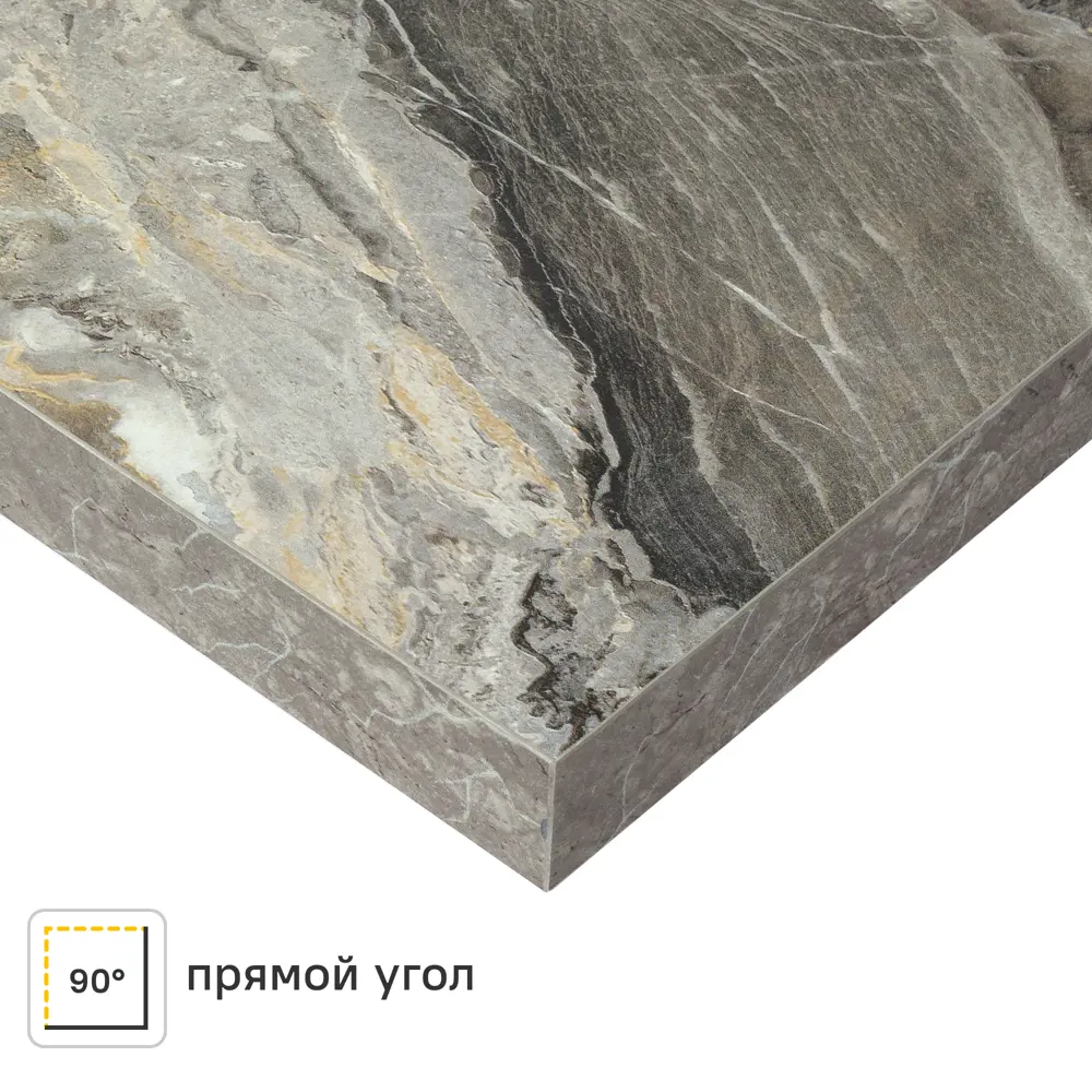 Столешница Delinia Рашчер 120x3.9x60 см HPL/ДСП цвет серый ДСП Прямой угол STLM-2048008