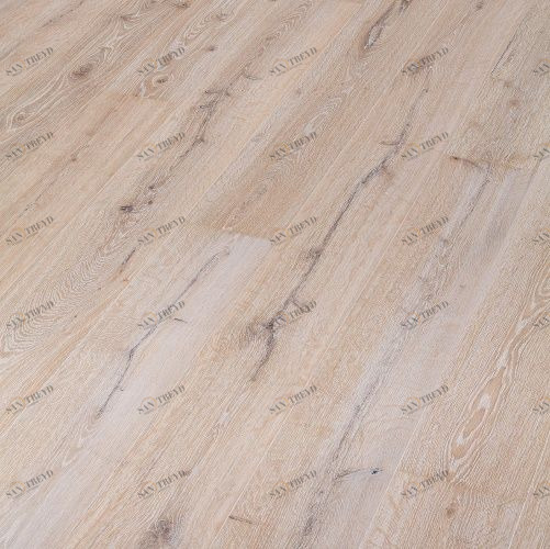 Паркетная доска Meister PD 400 Cottage Белый мытый 8383 Дуб Рустик с брашью (Текстурированная) 2200х180 мм 2300200012