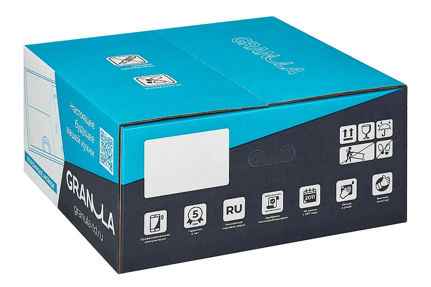 4801, АРКТИК (БЕЛЫЙ), кухонная мойка, кварц GRANULA 4801-ST65 - Вид №2