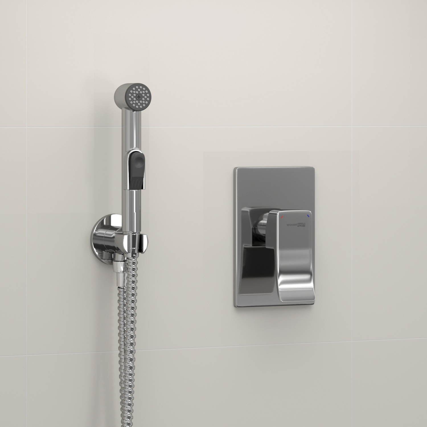 A010656 Встраиваемый комплект для биде со шлангом 100 см WasserKRAFT 