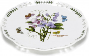 10608795 Portmeirion Блюдо для пирожных с перфорацией Portmeirion Ботанический сад.Душистый горошек 25см, фарфор Фарфор
