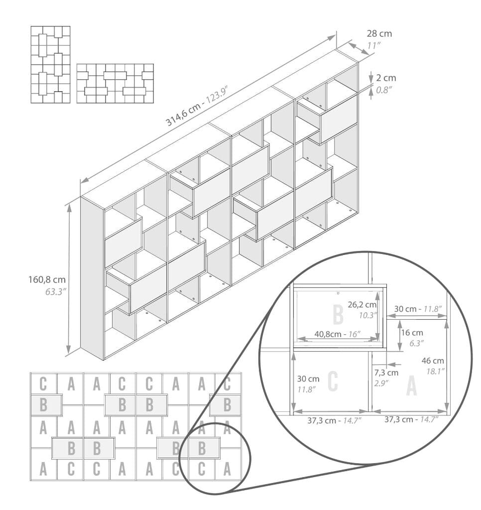Отдельно стоящий книжный шкаф в облагороженном Mobili Fiver IACOPO ARCH-00039362 - Вид №38
