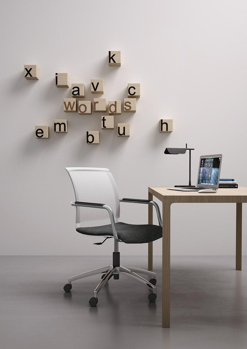 Leyform Поворотный офисный стул из ткани с подлокотниками Cometa sun-id-1486304 - Вид №6