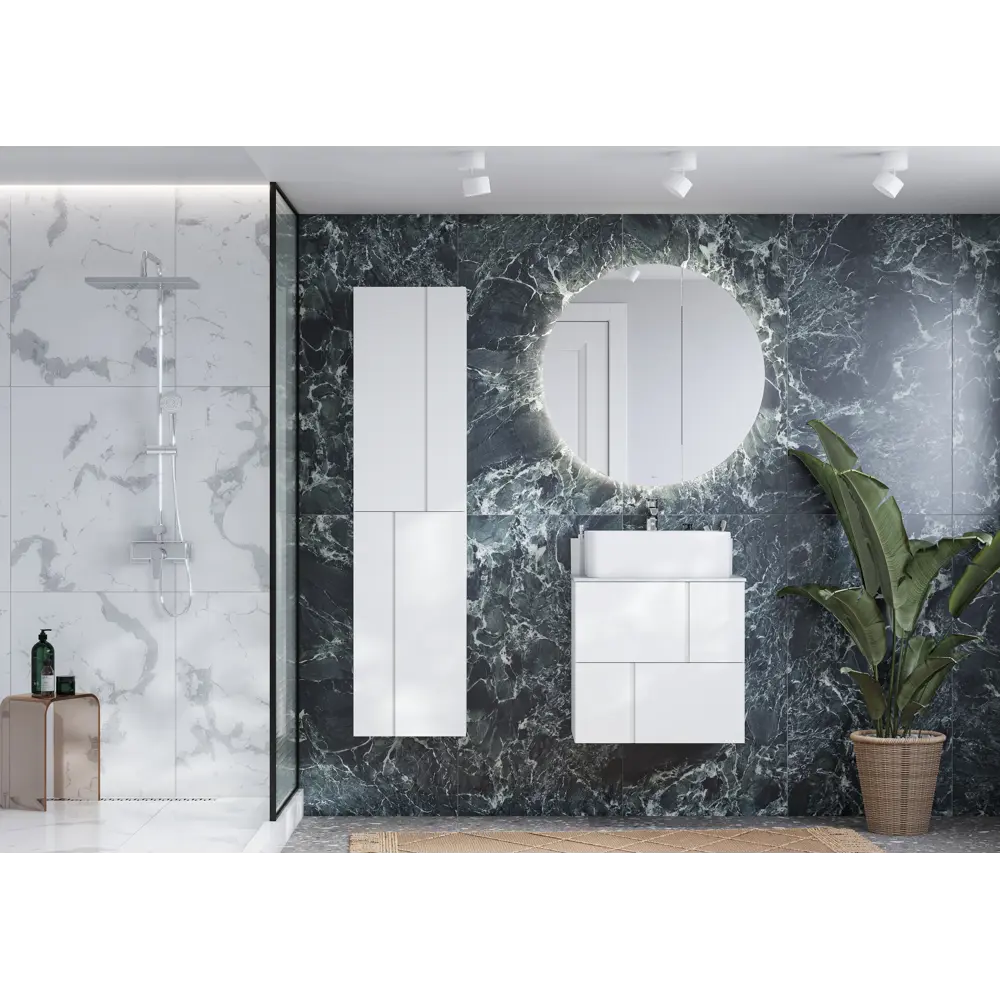 Тумба под раковину подвесная Roca Pilar 60 см цвет белый STLM-2201845 - Вид №7