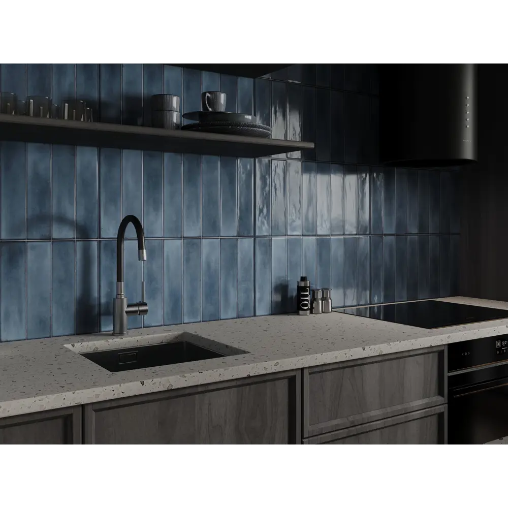 Настенная плитка KREAFORTA Cascada 29.8x59.8 1.425м цвет синий STLM-2059310 - Вид №8