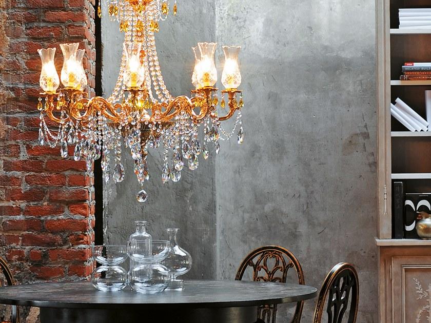 Possoni Illuminazione Люстра из французского золота с кристаллами swarovski® и очками Queen 095/8-sw/g - Вид №1