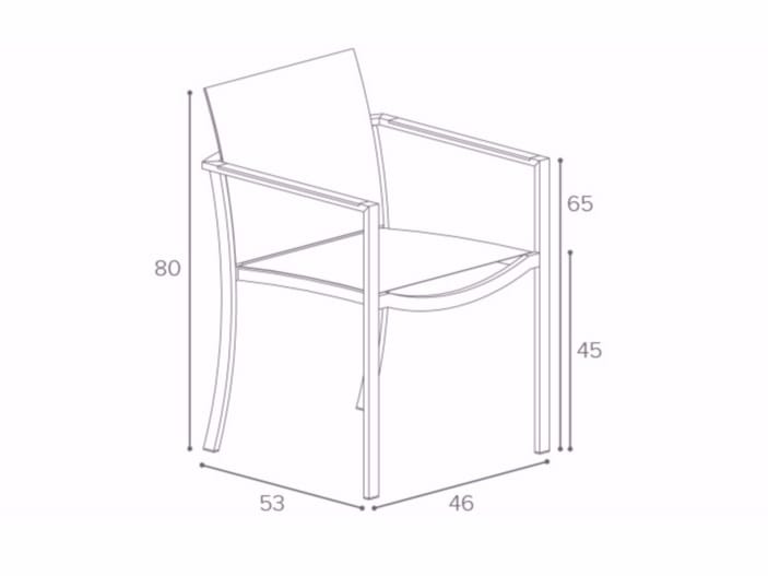 Садовый стул Batyline® с подлокотниками Royal Botania O-Zon ARCH-00062608 - Вид №14