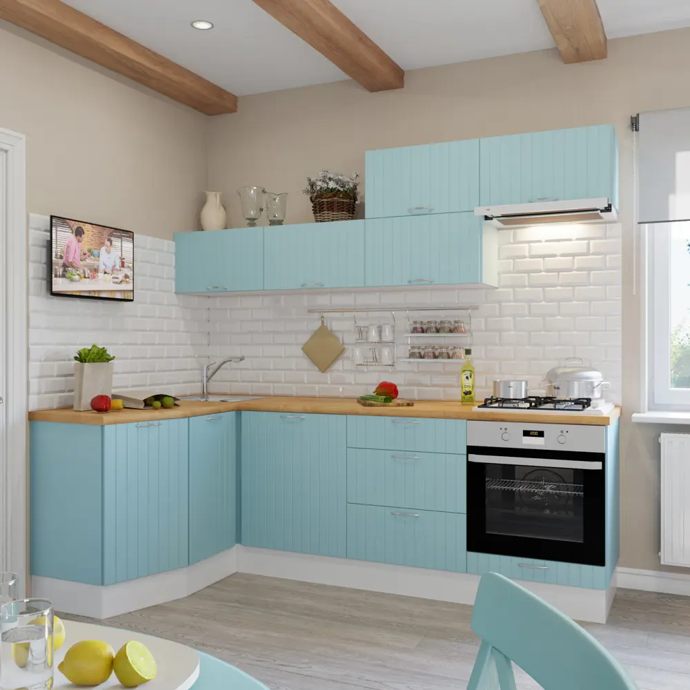 Дверь для шкафа Delinia «Фенс мята» 45x92 см, МДФ, цвет зелёный Фэнс мята STLM-2032924 - Вид №2