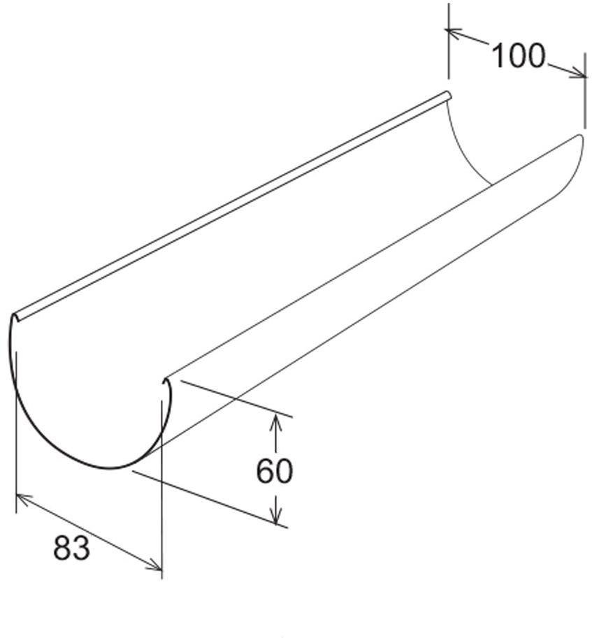 First Corporation Желоб ПВХ First plast Gr100gn - Вид №1
